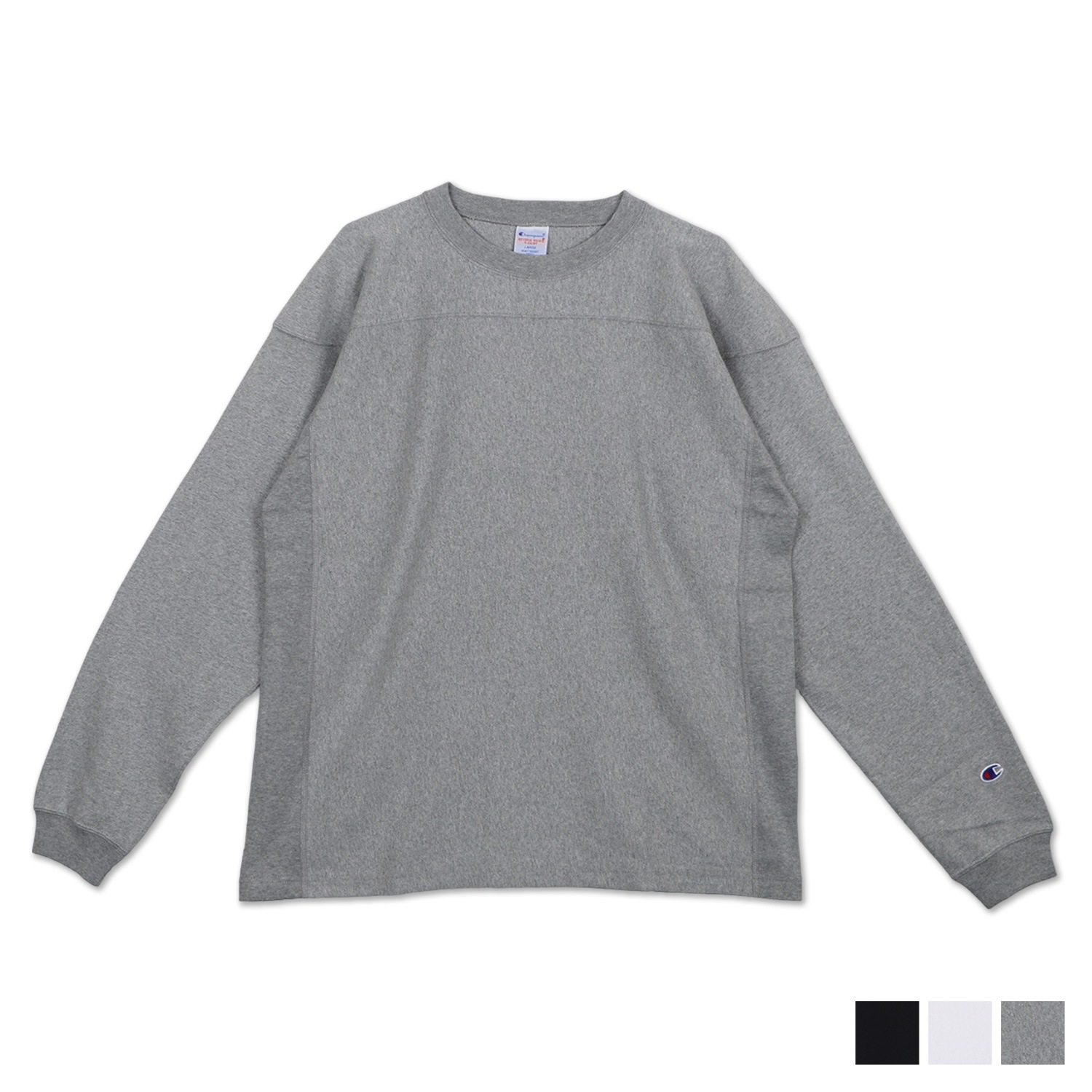 リバースウィーブ Tシャツ 長袖 ロンT カットソー メンズ 無地 ブラック ホワイト グレー C3-Y414