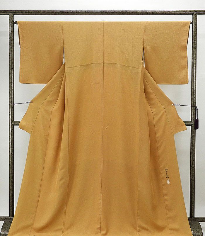 色無地 正絹 加賀友禅 押田正義作 身丈169.5cm 裄丈65cm 色無地 リサイクル 着物 結婚式 入学式 卒業式 a0998
