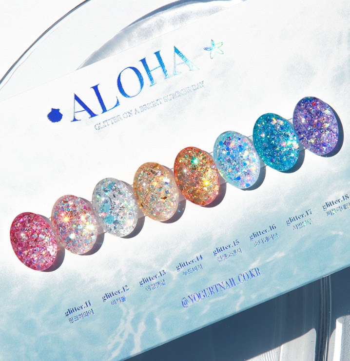 [YOGURT NAIL] 【ALOHA GLITTER GEL】 8色 セット