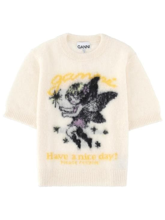 GANNI Women Sweater A1070273 135 WHITE