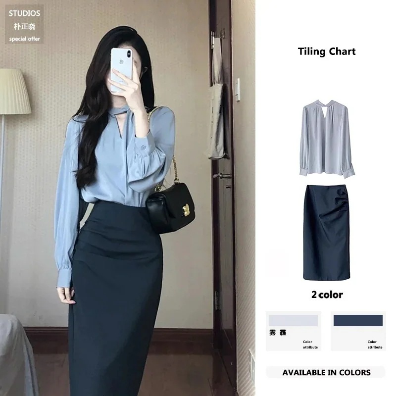 25 大人気 日系 卒業式 ママ スーツ セットアップ との女性の通勤プロのシャツ半身スカートファッション気質ツーピーススーツ