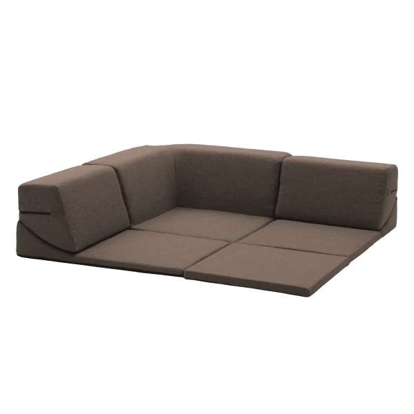 CELLUTANE A849a-561BR ブラウン マット付きコーナーソファ4点セット メーカー直送 15,240円