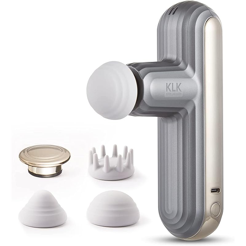 KLK 筋膜リリースガン 4段階振動 筋膜ガン 筋肉リラック Mini 全身リフレッシュ道具 重心安定 Type-C充電式 静音 軽量 携帯便利 4個ヘッド付属 収納袋&日本語取扱説明書付き 7,601円