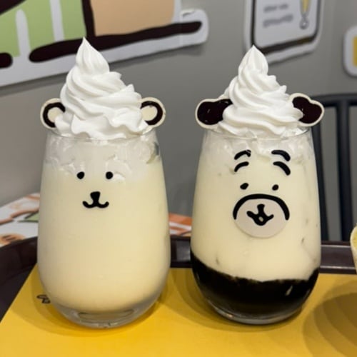 自分ツッコミくま ナガノくま&パグさん ガラスカップ セット 2P