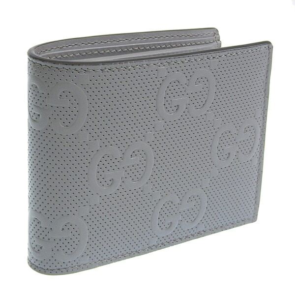 グッチ 財布 メンズ 二つ折り財布 アウトレット レザー グレー 6255551W3AN1275 GUCCI