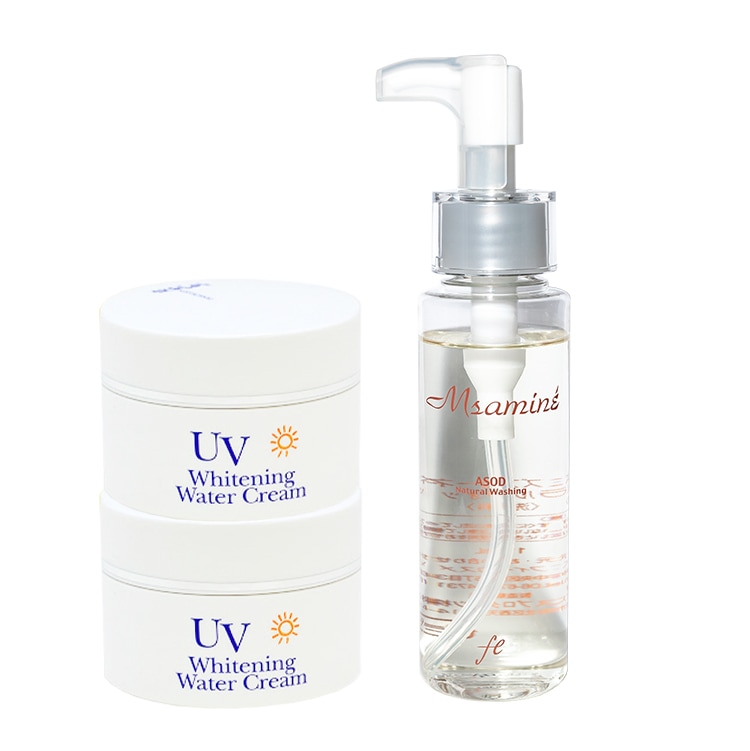 オールインワン 化粧品 UVスパ洗顔セット 温泉水 炭黒泉 シンプルスキンケア ３点セット