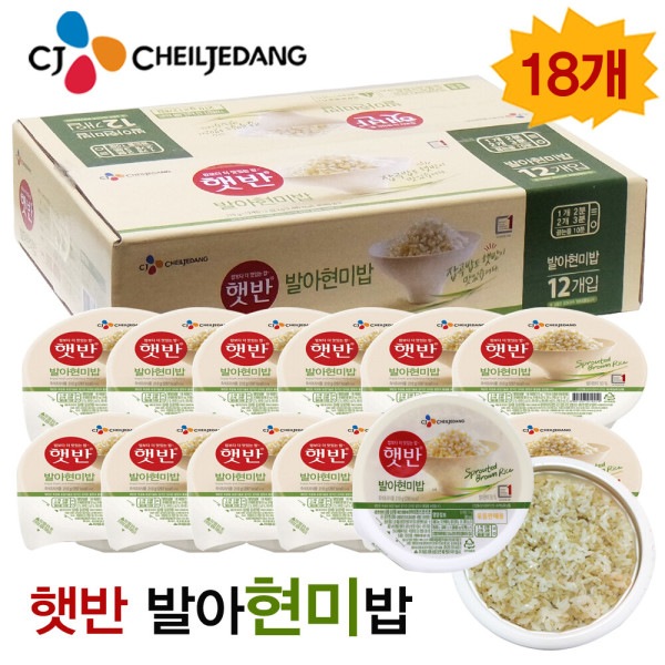 CJ ヘッバン発芽玄米ご飯 210g X 18個 玄米ヘッバン 白ごはん CJ