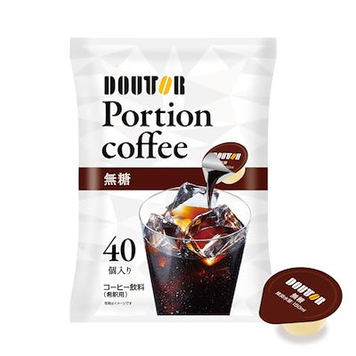 他サイト： ドトールコーヒー ポーション 無糖 40Pの商品画像