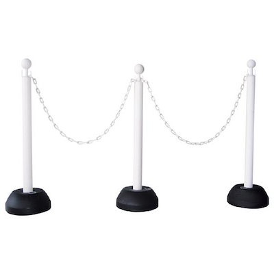 他サイト： チェーンスタンド3本組 白 チェーン付 ミツギロンの商品画像