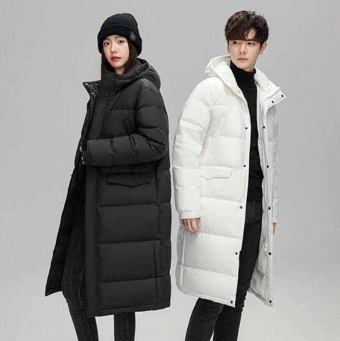 【】ダウンジャケット 暖かい メンズ ロングコート 韓国風 秋冬 ダウンコート 男女兼用 ビジネスコート レディース フード付き 中綿 お揃いコート ペアルック カップル 防寒服 可愛い 冬
