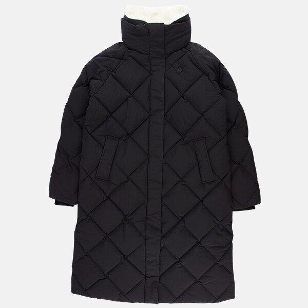 ルーズフィット 女性 ディアマン グース ロングダウン QP422ODJO3 BLK