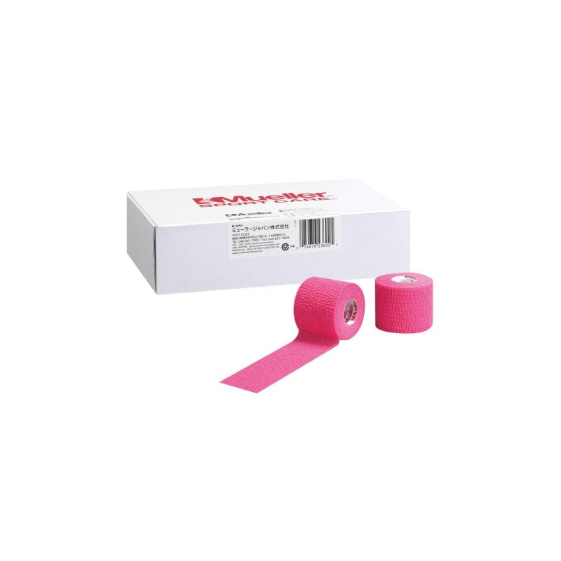Mueller(ミューラー) ティアライトテープ ピンク Tear light Tape Pink 50mm [6個入り] ソフト伸縮テープ スモールパック 23672 ピンク 50mm
