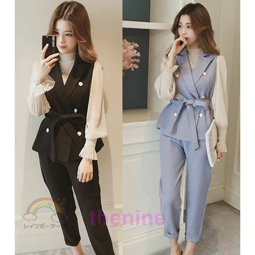 期間限定オファー M- XL カラー パンツスーツ レディース おしゃれ 入学式 ママスーツ パンツ かっこいい セレモニースーツ レディーススーツ セットアップ ビジネス オフィス 卒 迅速な配送