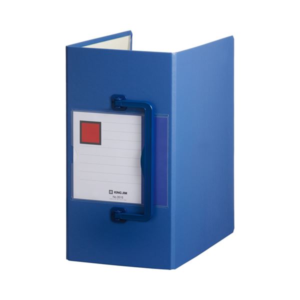 (まとめ) キングファイル スーパードッチ(特厚) A4タテ 1500枚収容 背幅166mm 青 3515 1冊 (×4セット)