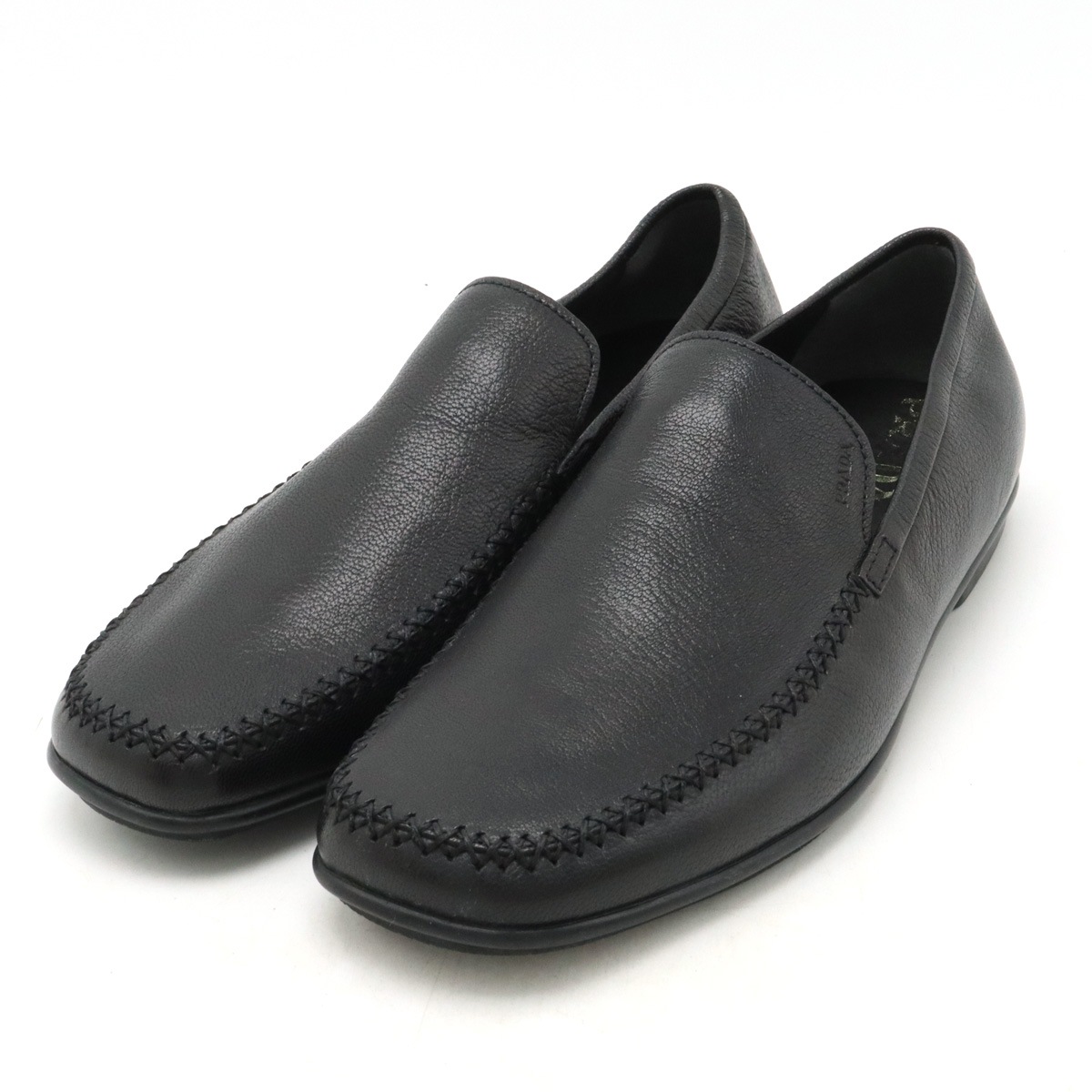 MADRAS PESANTE スリッポン ドライビングシューズ レザー NERO 黒 ブラック #7 日本サイズ26cm 2D004