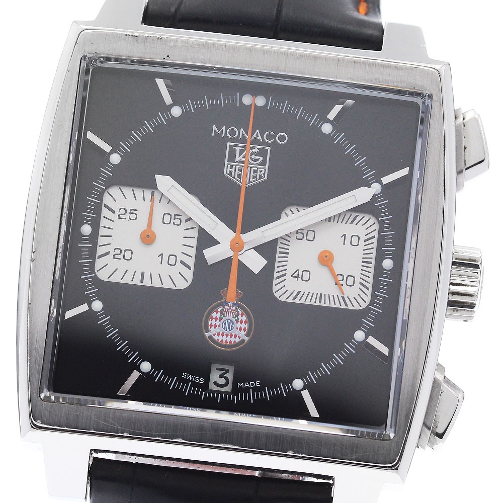 タグホイヤー TAG HEUER CAW211K モナコ キャリバー12 クロノグラフ 1200本限定 自動巻き メンズ 箱・保証書付き_890853【中古】 274,275円