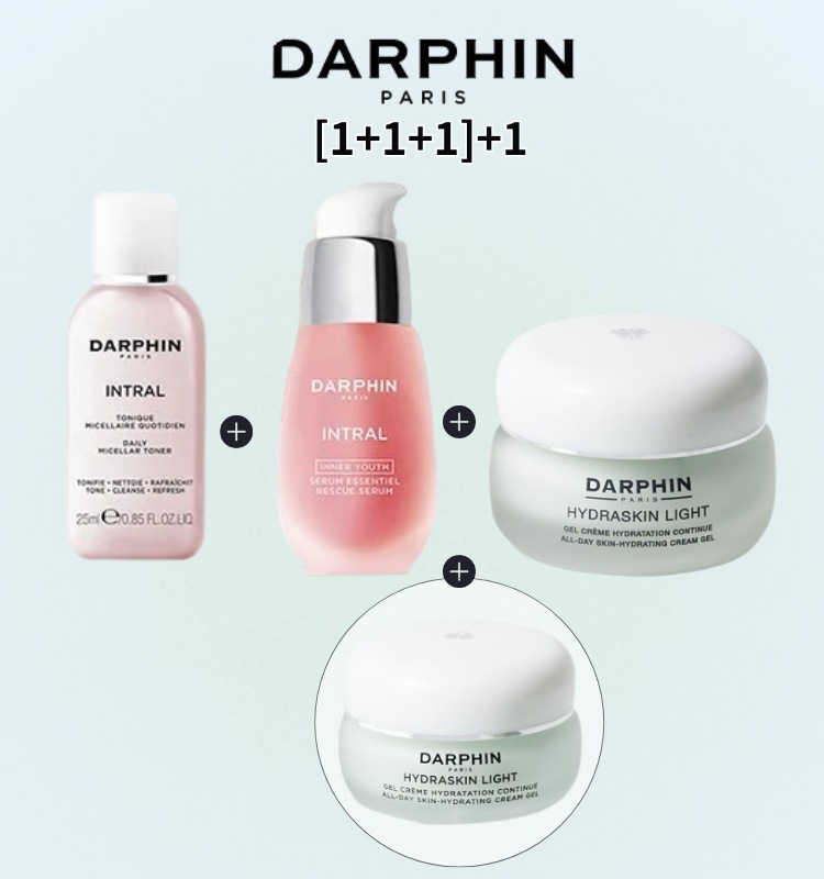 [1+1+1] イントラル デイリー ミセラー トナー 25ml + イントラル インナー ユース レスキュー セラム 15ml + イドラスキン ライト クリーム 50ml（+イドラスキン ライト