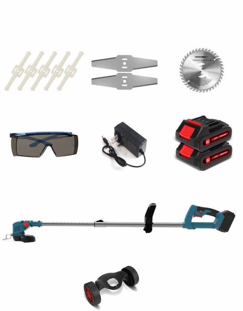 草刈り機 充電式 草刈機 電動刈払機 伸縮式 コードレス グラストリマー 角度調整 替え刃付き 枝切り 軽量 バッ