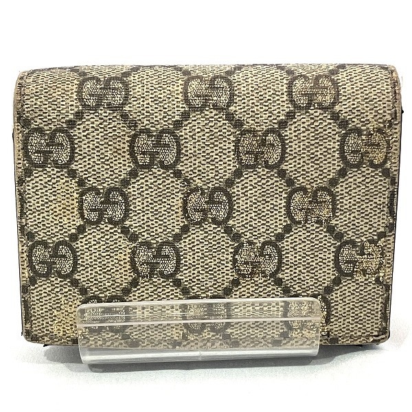 グッチ GGスプリーム 508757.525040 ビー コンパクトウォレット【中古】