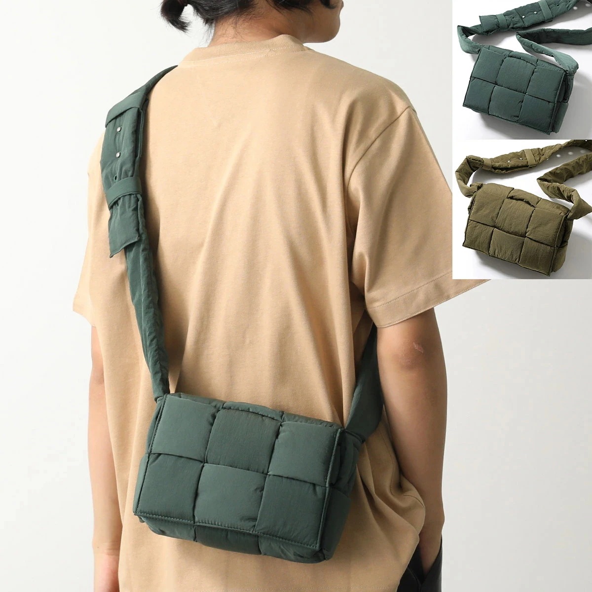 BOTTEGA VENETA ボッテガヴェネタ ショルダーバッグ パデッド テック カセット スモール 755182 VBO81 メンズ マキシイントレ ナイロン 鞄 カラー2色