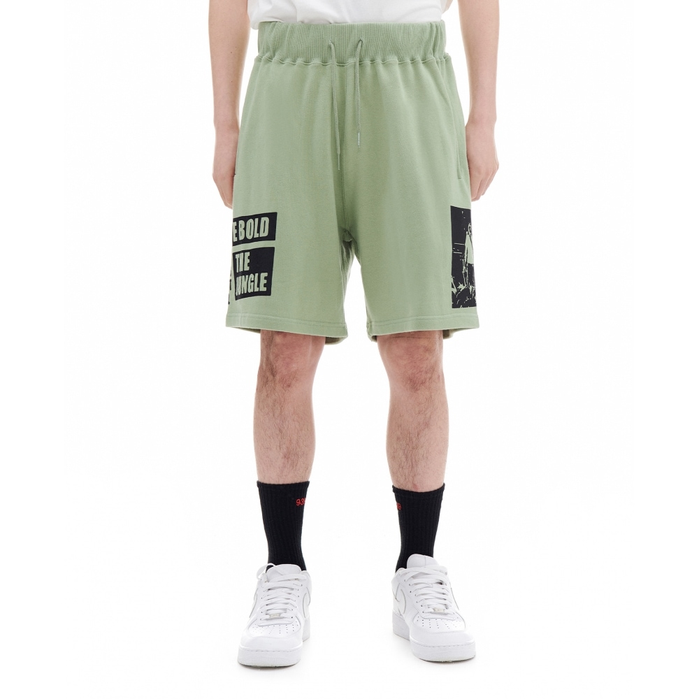 アーカイブボールドコントロールザジャングルスウェットショーツ (ペールセージ)