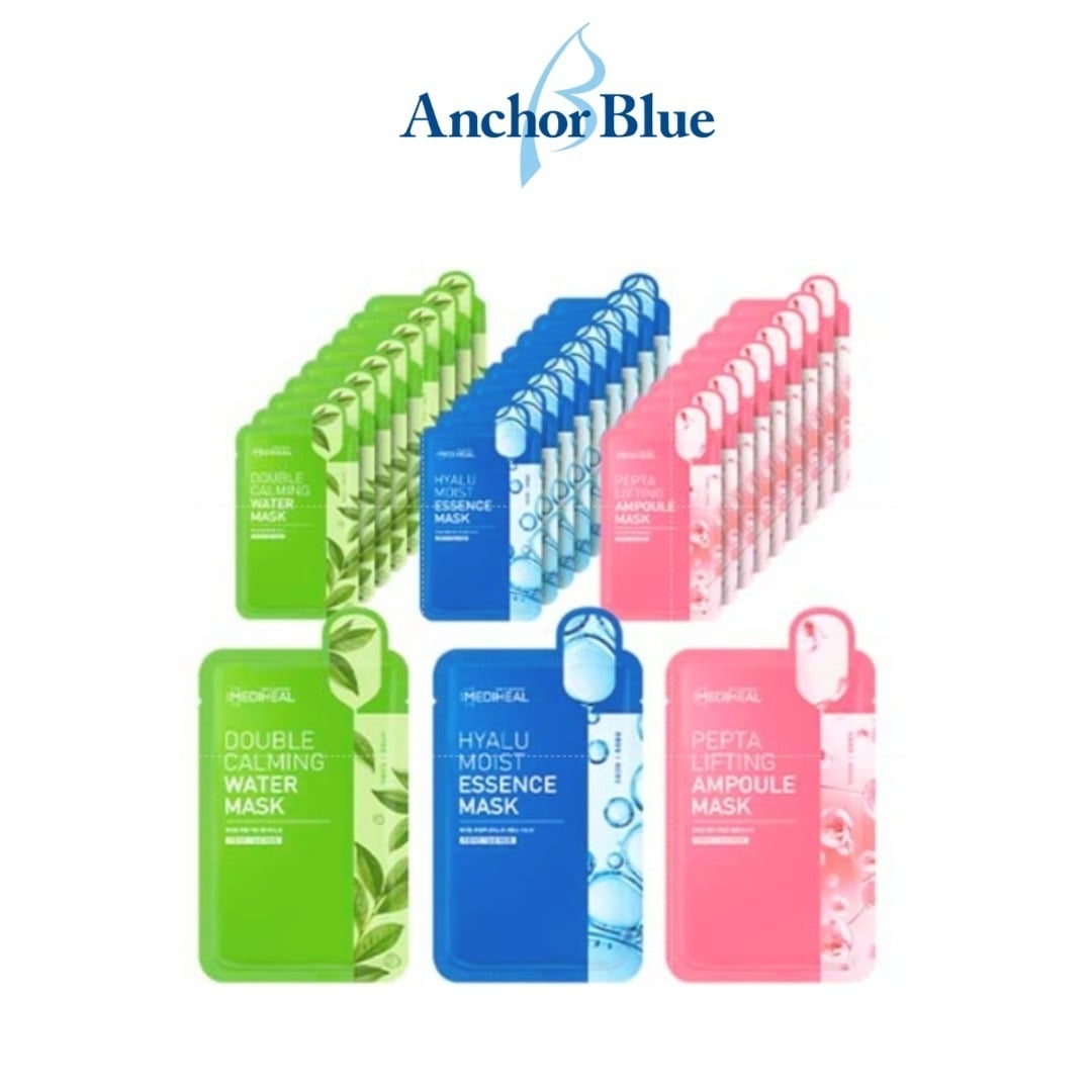 ダブル カーミング ウォーター マスク+ヒアル モイスト エッセンス マスク+ペプタ リフティング アンプル マスク 韓国人気 光彩