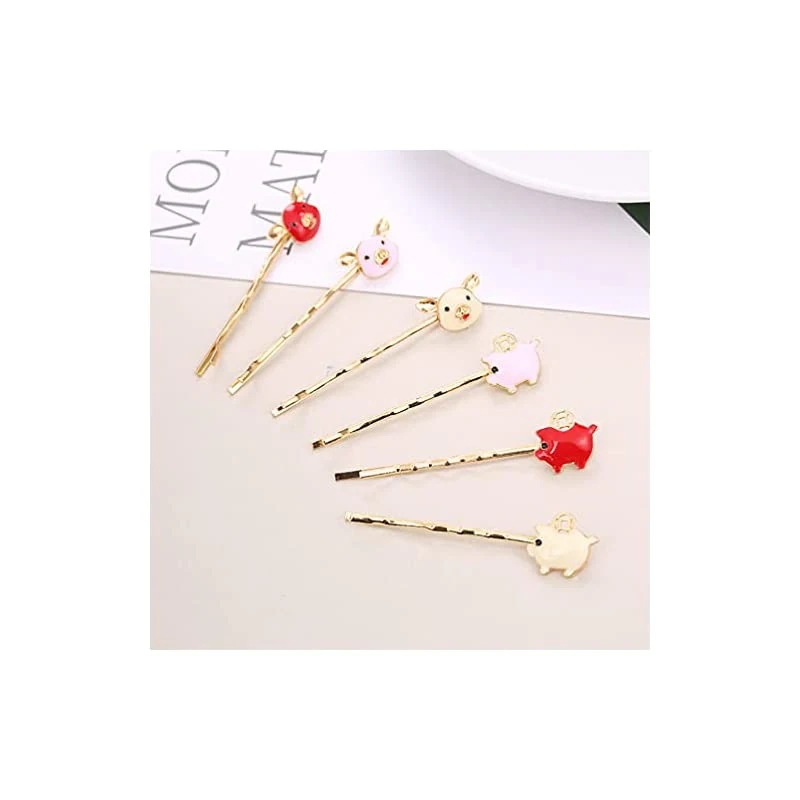 Qoo10] 【即納】KESYOO ヘアピン 可愛い豚 : バッグ・雑貨