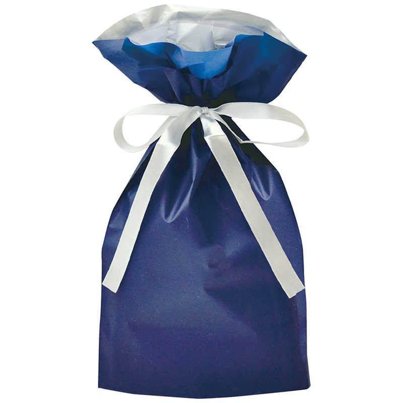 ササガワ　巾着袋 ネイビー 170×280＋80 50P　503360