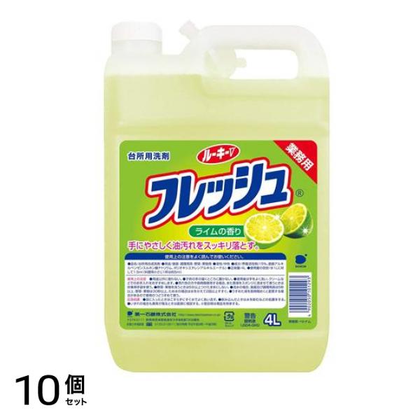 ルーキーVフレッシュ 台所用洗剤 4000mL (業務用) 10個セット