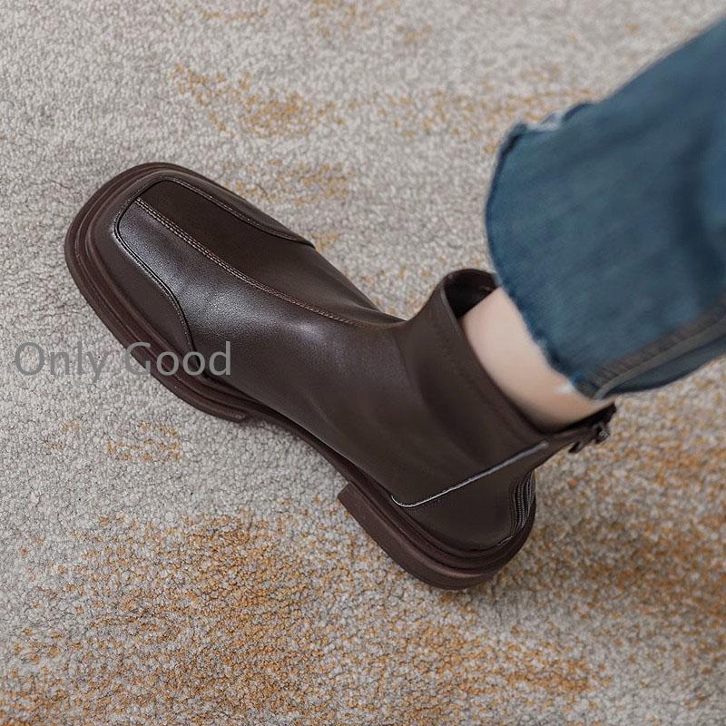 ブーツ レディース ショートブーツ 美脚 冬 厚底 防寒 PUレザー PU革ブーツ 快適 ショートブーツ 軽量 歩きやすい ブーティ おしゃれ