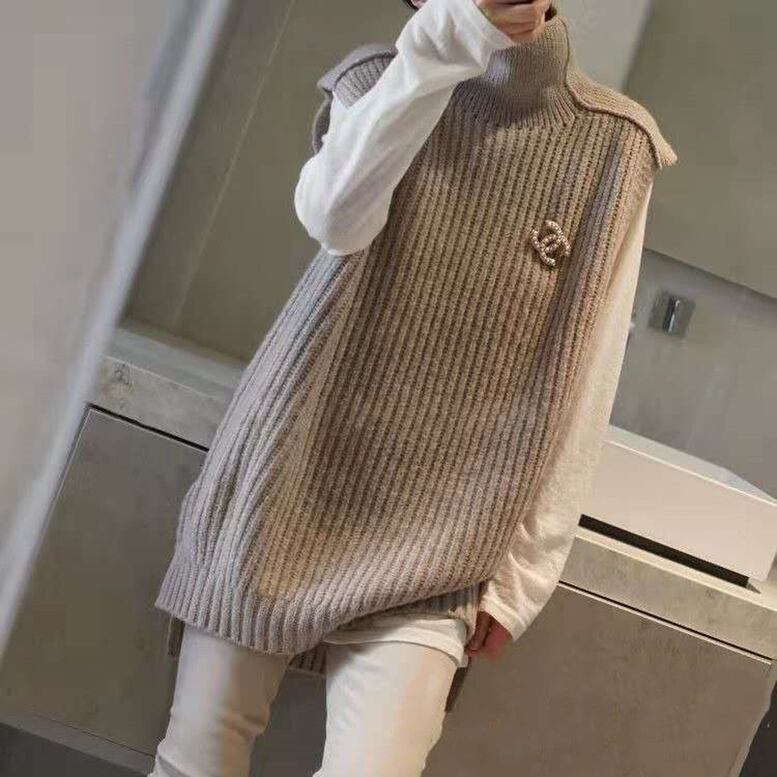 2color レディース ベスト ニットジレ 142