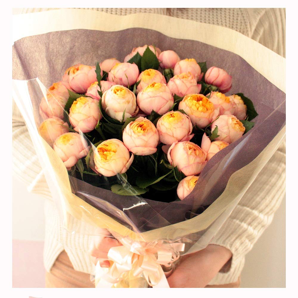 [ビズフラワー]【花束 バラ ベビーロマンチカ 30本】かわいい 丸い薔薇 お祝い 誕生日 記念日 大切な日 感謝 プレゼント