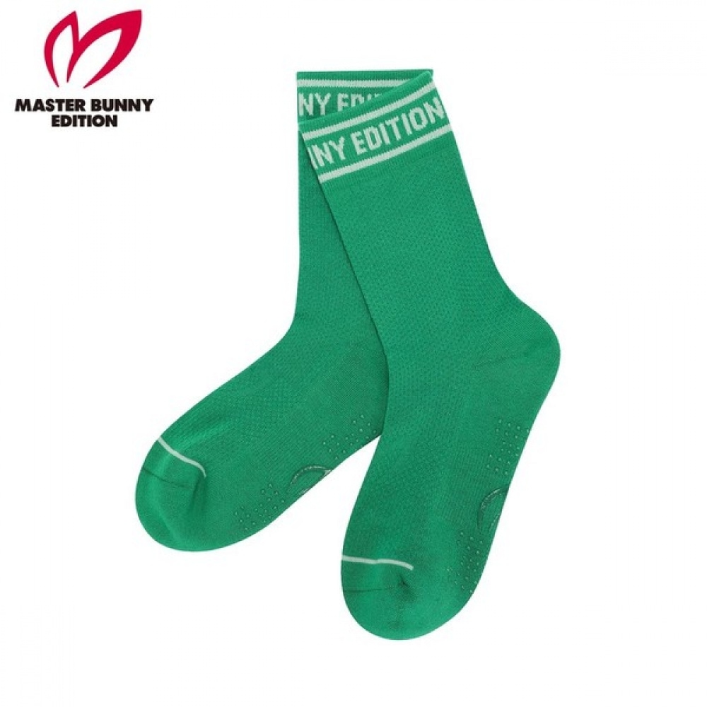 (Master Bunny) レディースノンスリップファイルティッシュレタリングミッドカーフソックス