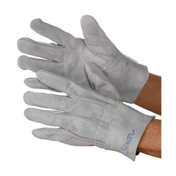 （まとめ）牛床革手袋 107AP LL 4110055 1双 [x5セット]