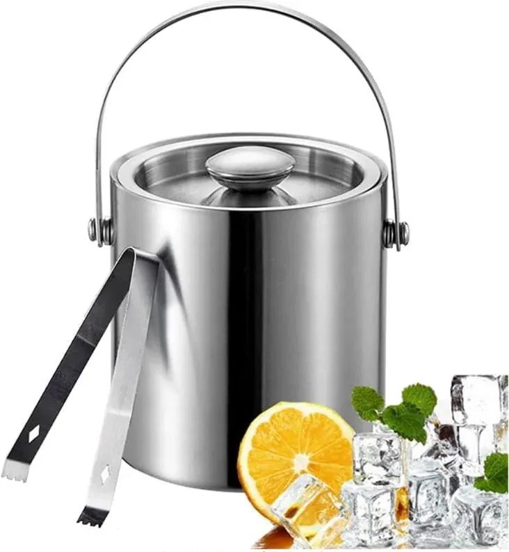 【送 料 無 料】アイスペール 溶けない アイスバケットステンレス 氷入れ 二重構造アイスペール 溶けない
