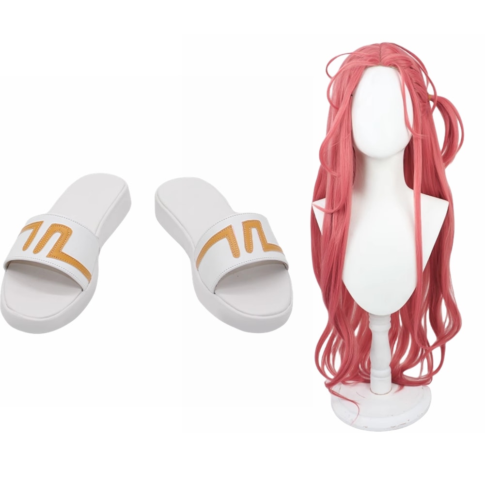 花岡ユズ コスプレ靴 ブーツ コスプレ ウィッグ付き 演出服 アニメ 祭り ハロウィン クリスマス 学園祭 文化祭 仮装