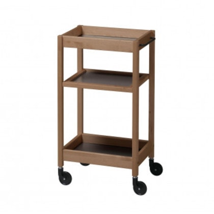 弘益(KOEKI) UTILITY トーレ 木製ワゴン ブラウン リバーシブル棚板 TORE1BBR