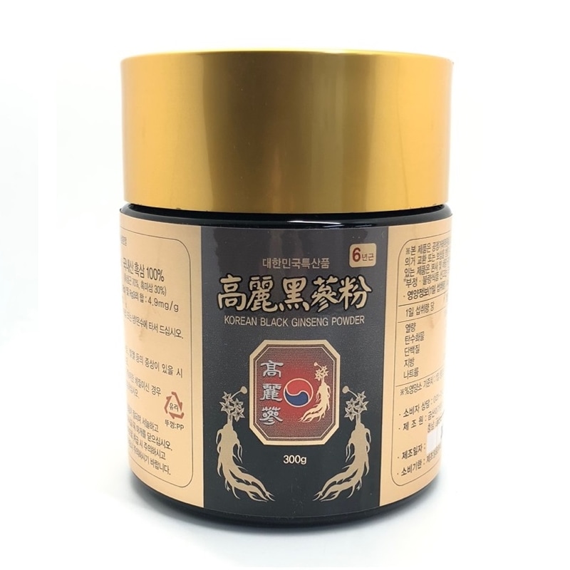 韓国直送6年根高麗黒参粉フクサム粉300g九蒸九曝フクサム粉100% 13,680円