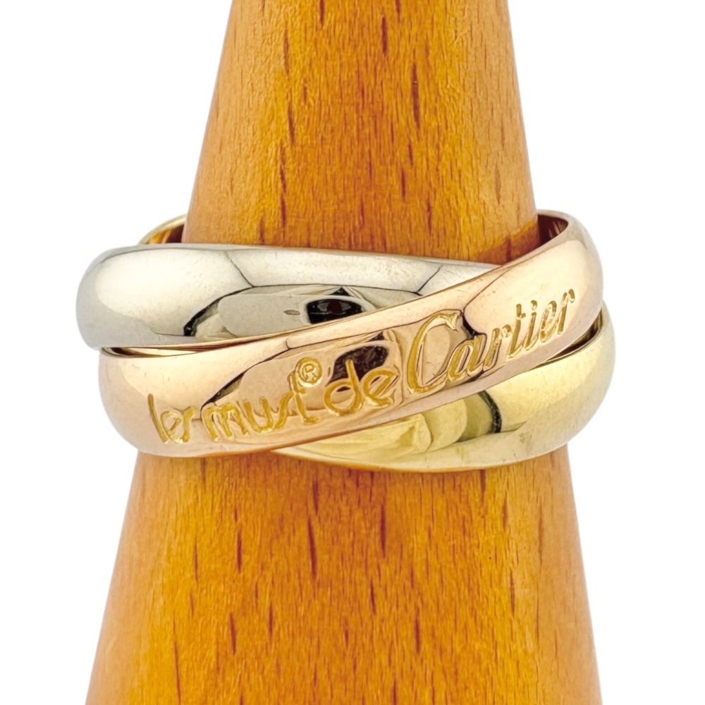 カルティエ トリニティ リング 指輪 9号 18金 K18イエローゴールド CARTIER 中古 美品 110,000円