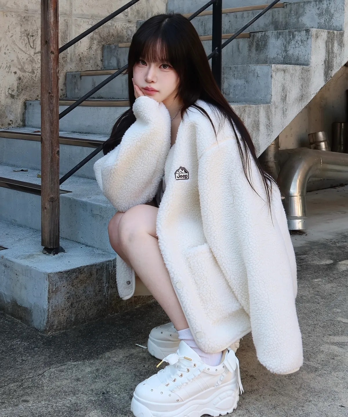 マウンテン コージー フリース カーディガン (JR5TZU193IV)