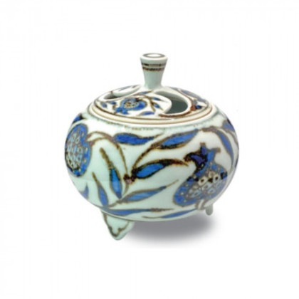 日本香堂 香炉 鉄染柘榴紋 京焼・清水焼 79692