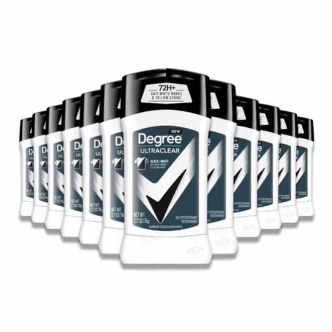 Degree - Men Deodorant Ultraclear, Black + White Bulk - 2.7 Oz - 12 Pack