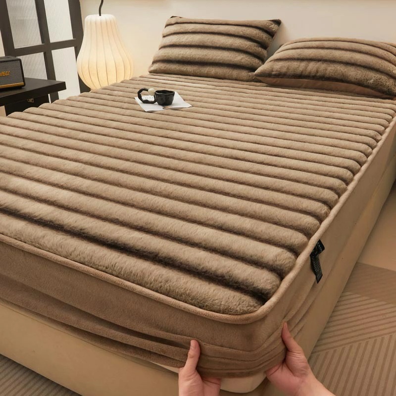 【即納】ボックスシーツ あったか冬用シーツ 無地 シンプル 冬用 ベッドシーツ ベッドカバー マットレスカバー うさぎ毛皮 マイクロファイバー フランネル フランネルカバー ラビットファー シングル