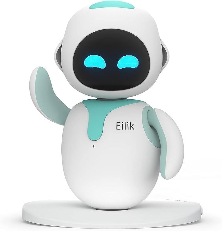 アイリック Eilik 感情的知性を備えたデスクトップコンパニオンロボット マルチロボットインタラクション デスクトップロボットのパートナー( ブルー, 11x11x13cm)