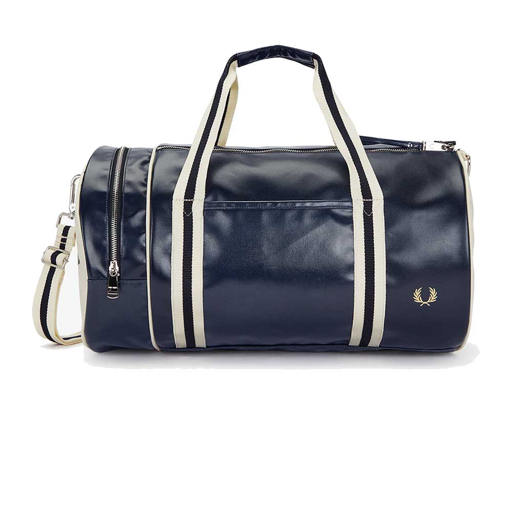 フレッドペリー バッグ FRED PERRY CLASSIC BARREL BAG L7255 Y15（CARBON BLUE / ECRU） バレルバッグ ドラムバッグ ボストンバッグ
