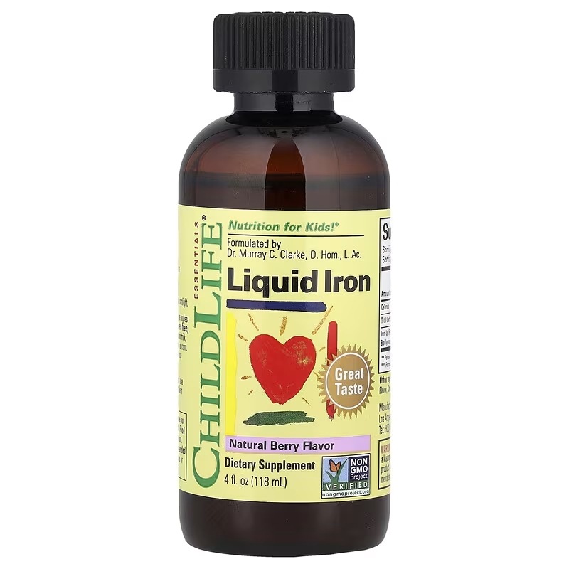 ChildLife Essentials Liquid Iron（液状鉄） 天然ベリー味 118ml（4液量オンス）