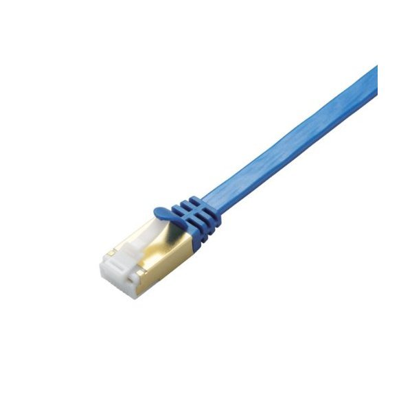 LD-TWSFT/BM100 ブルーメタリック [ツメ折れ防止フラットLANケーブル(Cat7対応/10m)] メーカー直送