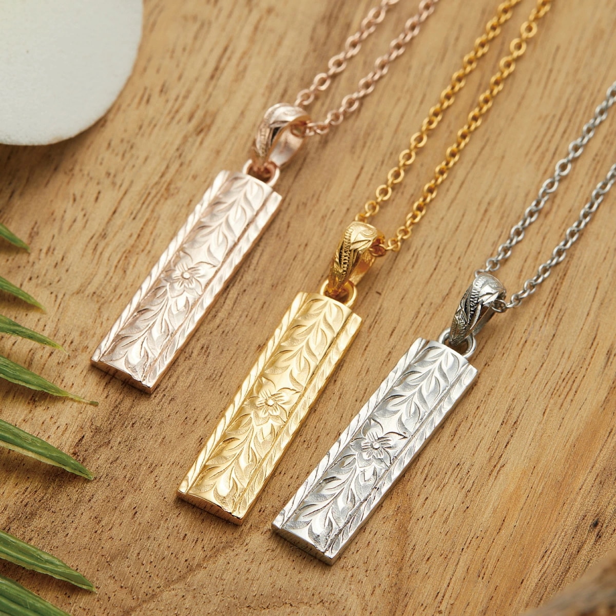 ネックレス レディース サージカルステンレス316L製 ハワイアンジュエリー スティック バー