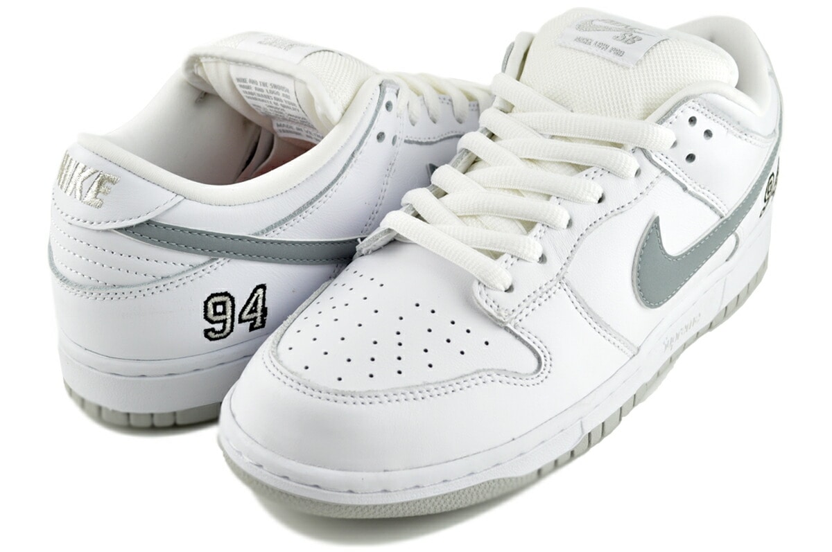 SB ダンク ロー OG QS ホワイト メタリックシルバー hq8487-100