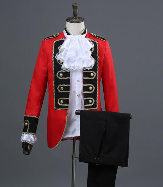 新品 大人気 メンズ ステージ衣装 スーツ5点セット 長袖 ジャケット 西洋 舞台 ステージ 衣裳 王子様 コスプレ 変装 スーツジャケット 長ズボン フリル付け袖と付け襟 ミュージカル 芝居